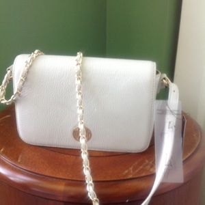 NWT DONNA KARAN LEATHER CONVERTIBLE BAG!